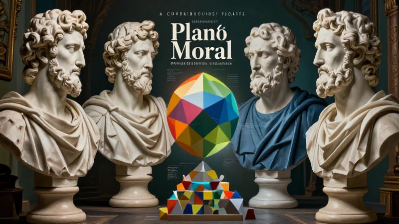 Filósofos y ética en un diseño conceptual moderno y detallado