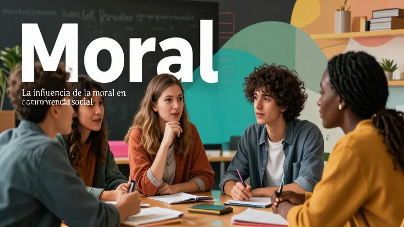 Ilustración educativa sobre moral y convivencia social