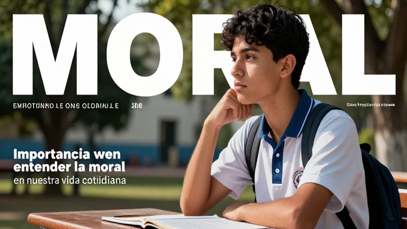 Reflexión sobre la importancia de la moral