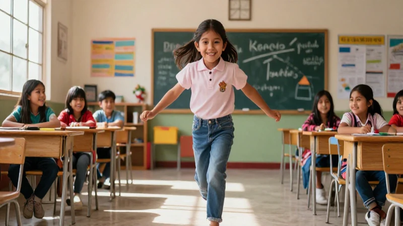 Niñez alegre en vibrante aula mexicana