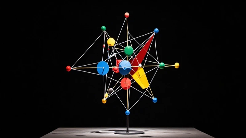 Movil en el arte: definición y concepto esenciales 4 Escultura cinética geométrica, vibrante y con enfoque profesional