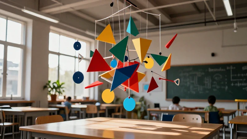 Movil en el arte: definición y concepto esenciales 5 Escultura cinética color vibrante iluminada dinámicamente
