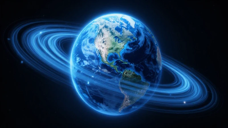 Movimiento de rotación: La Tierra y su ciclo diario 3 Tierra vibrante con energía espacial dinámica