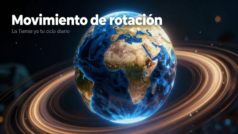 Movimiento de rotación: La Tierra y su ciclo diario 6 Ilustración de la Tierra rotando profesional