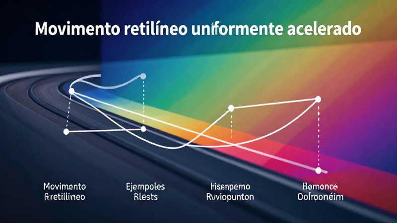 Movimiento rectilíneo: definición, concepto y ejemplos clave 5 Ilustración dinámica del movimiento rectilíneo acelerado