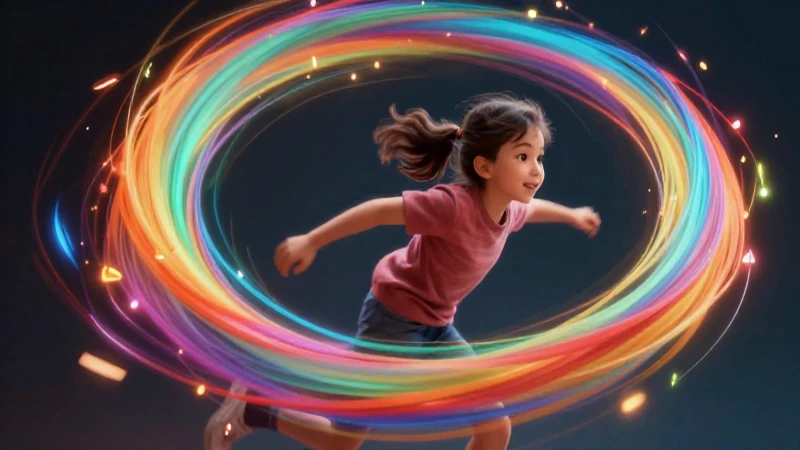 Joven dinámico con energía abstracta
