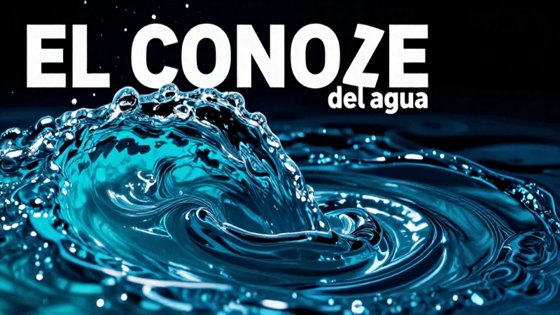 El agua fluye con vibrante energía y detalle