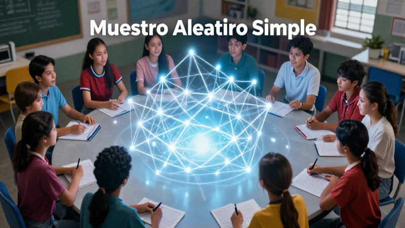 Visualización de muestreo aleatorio en educación
