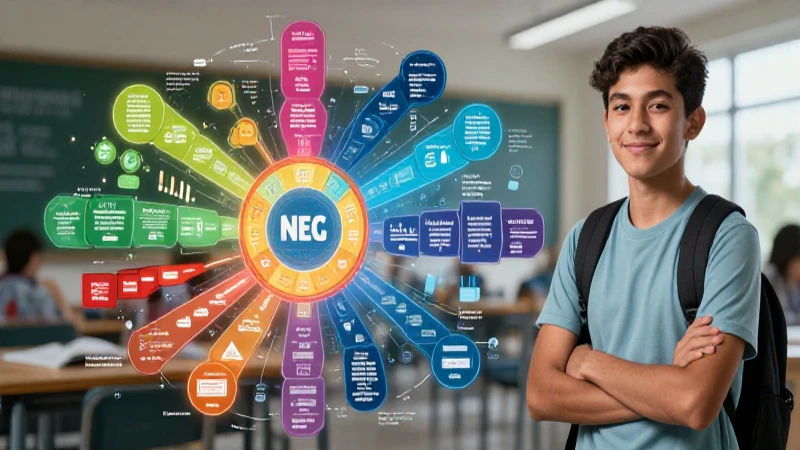 Estudiante mexicano aprende con estilo visual vibrante