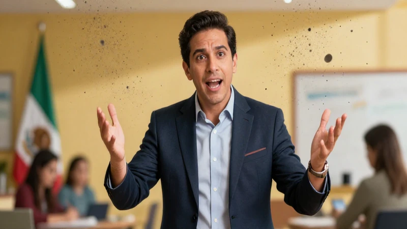 Muletillas: 50 Ejemplosque No Puedes Ignorar en Conversación 10 Profesor mexicano dinámico y profesional en un estilo cinematográfico
