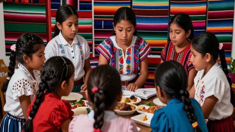 Qué son el multiculturalismo y sus características 4 Niños mexicanos colaborando en un fondo vibrante