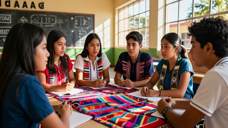 Qué son el multiculturalismo y sus características 5 Estudiantes mexicanos aprendiendo sobre culturas diversas