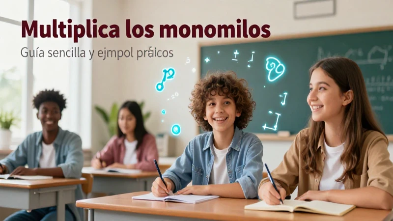 Ejercicios para multiplicar los monomios