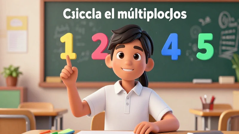 Estudiante aprende a multiplicar por cinco