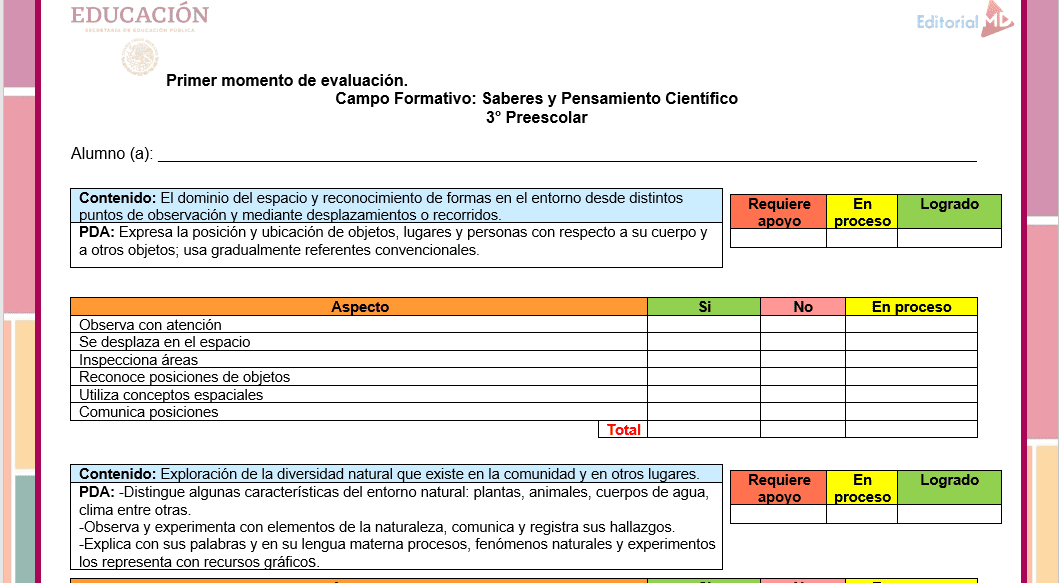 Mundo Animal: Lista de Cotejo PDF para Exploradores 2 mundo animal lista de cotejo pdf para