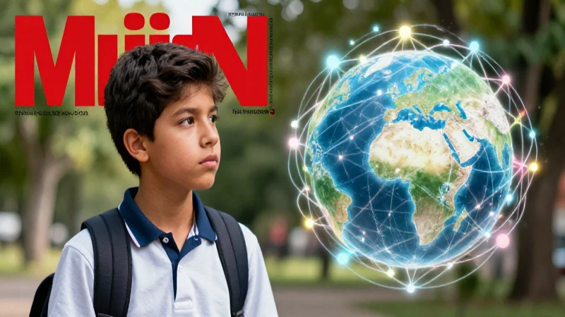Joven mexicano mira red global educativa
