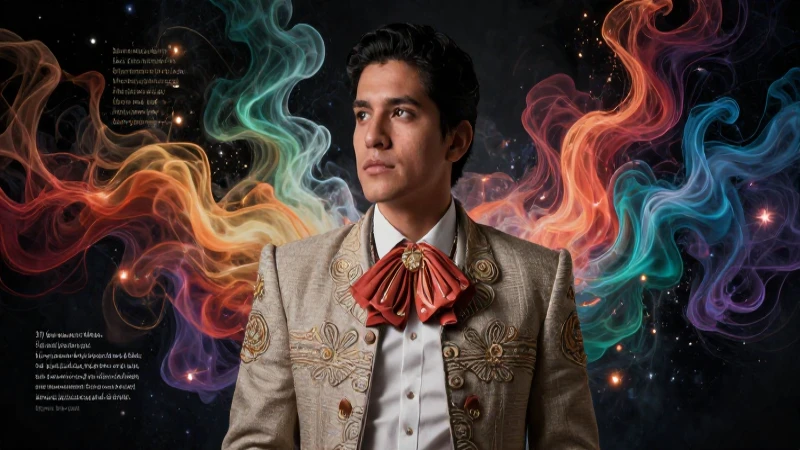 Musa: Definición y Concepto en la Poesía y sus Musas 8 Joven creativo en retrato cósmico hiperrealista