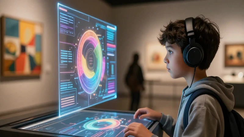 Estudiante explora museo digital en casa
