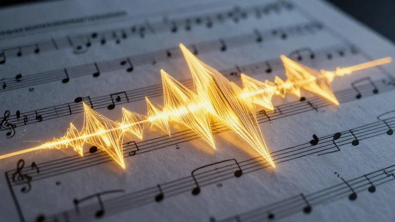 Partitura musical dorada, detallada e hiperrealista