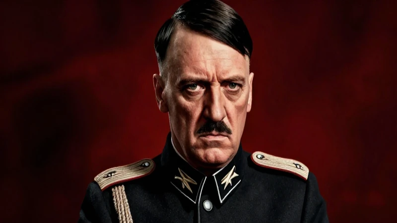 Retrato hiperrealista dramático de Adolf Hitler