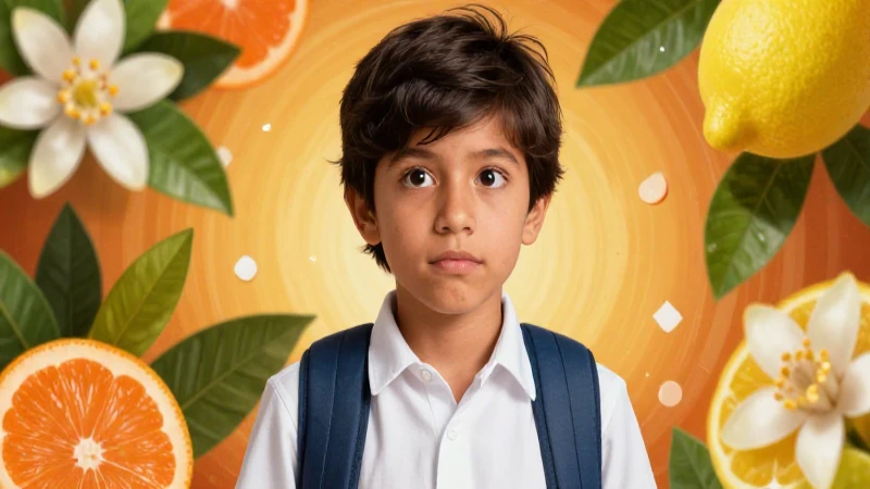 Joven estudiante mexicano curioso en ilustración vibrante