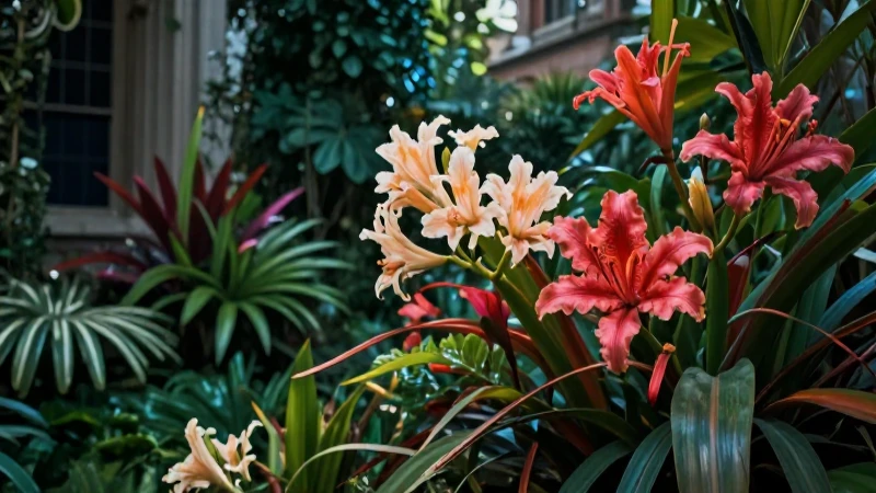 Nastias: Definición, clasificación y concepto explicado 6 Flora vibrante en contraste académico