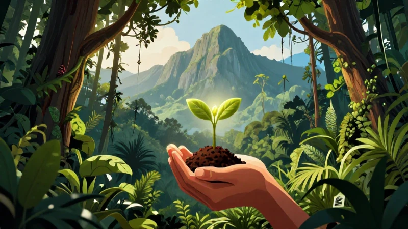 Naturaleza: Concepto, Tipos, Elementos e Impacto Ambiental 4 Semilla creciendo en vibrante jungla natural