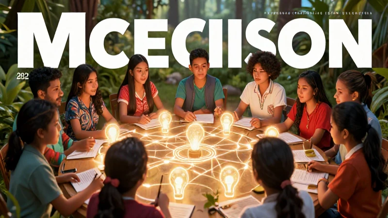 Estudiantes mexicanos colaborando con ideas vibrantes