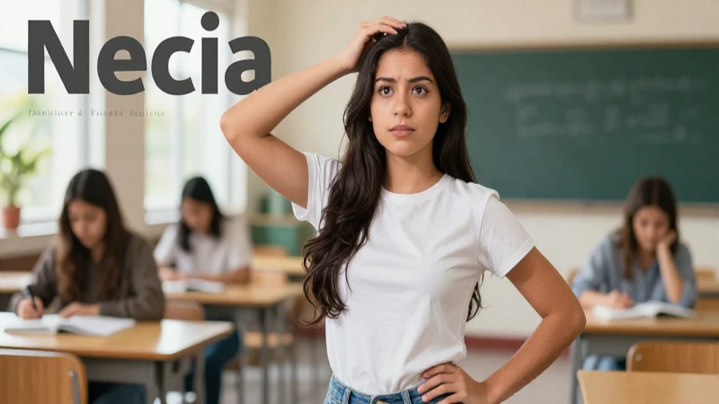 Ilustración conceptual de la necedad de Necia