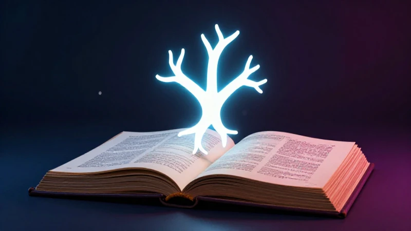 Símbolo lingüístico brillante en portada académica
