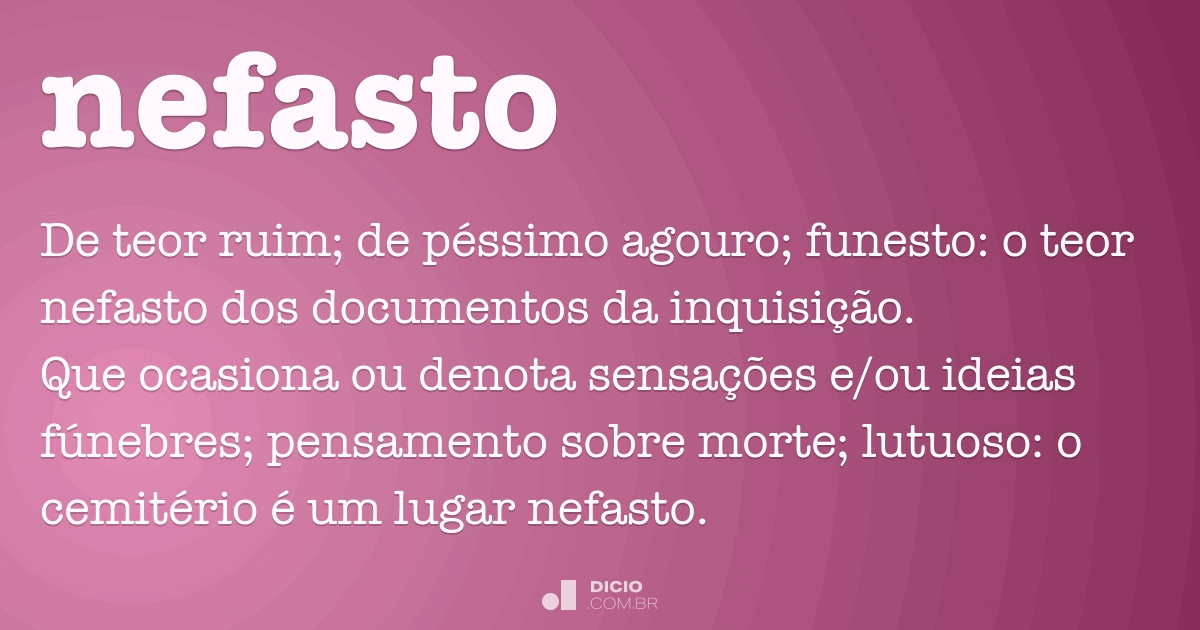 nefasto definicion y concepto de nefastos en