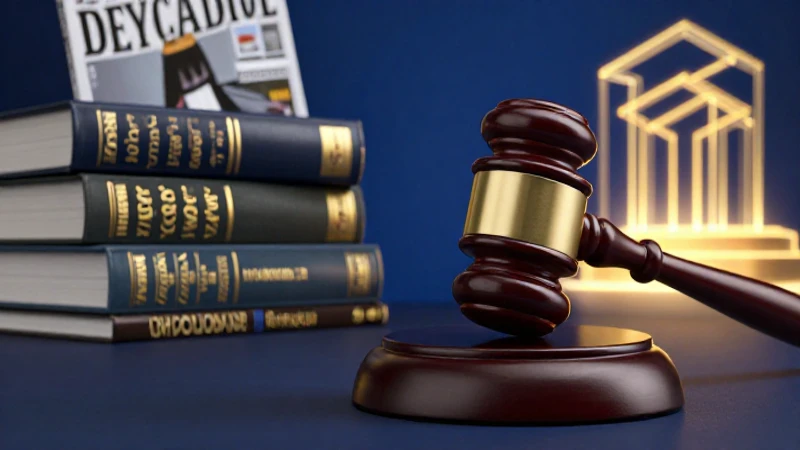 Martillo judicial detallado sobre libros y estructura legal