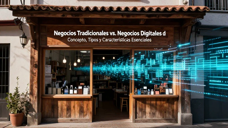 Negocio: Concepto, Tipos y Características Esenciales 5 Tradición rústica versus el negocio digital