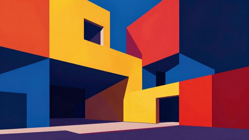 Neoplasticismo: características, obras y sus representantes 5 Arquitectura moderna geométrica vibrante y de alto contraste