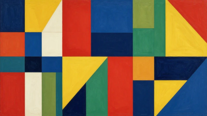 Neoplasticismo: características, obras y sus representantes 6 Arte abstracto geométrico de colores vibrantes y alto contraste