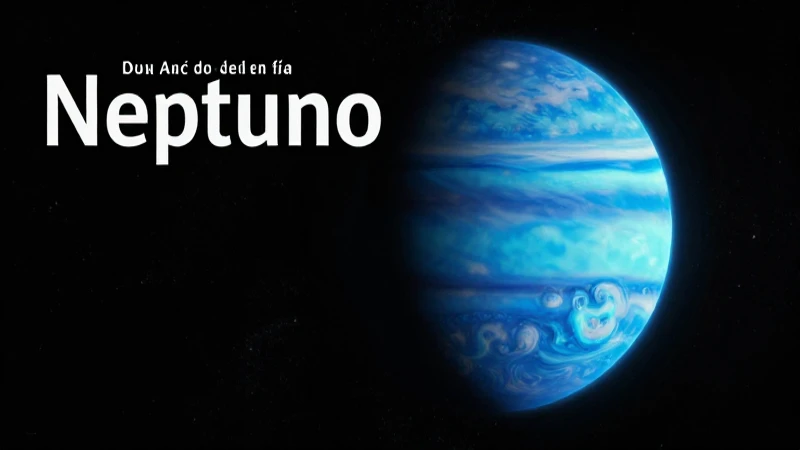 Neptuno: planeta lejano, azul, majestuoso e hiperrealista