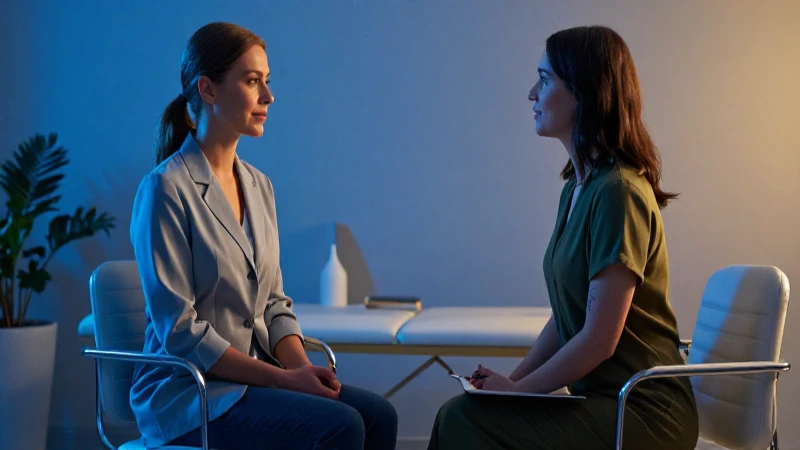 Terapeuta femenina en sesión con iluminación cinematográfica