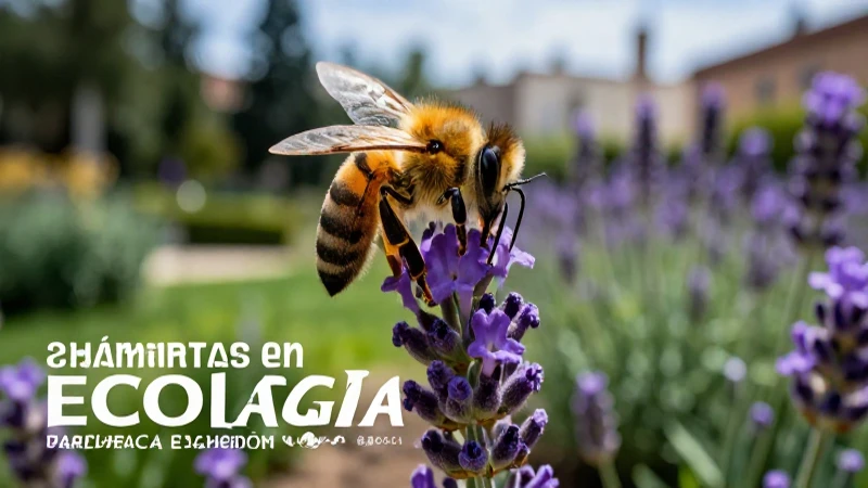 Abejas en jardines urbanos de nichos ecológicos