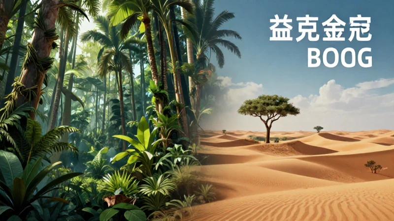 Fusión vibrante de selva y desierto ilustrado