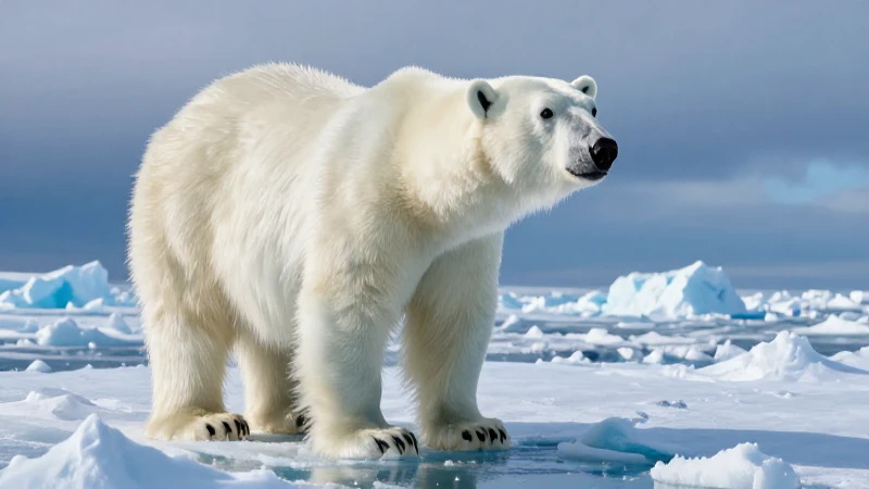 Osos polares habitando en hielo ártico