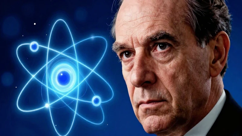 Bohr, retrato cuántico azul con partículas dinámicas