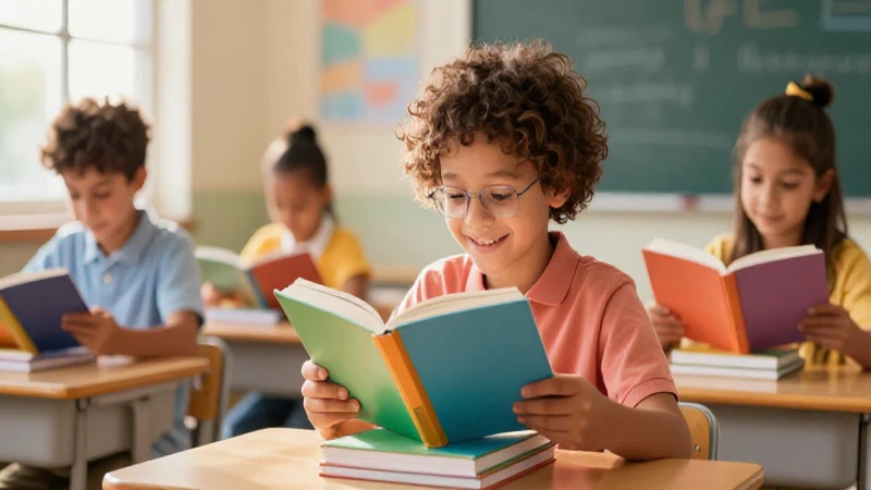 Libros de texto gratuitos: asegura la educación de tus hijos 3 Ilustración realista de niño leyendo libros