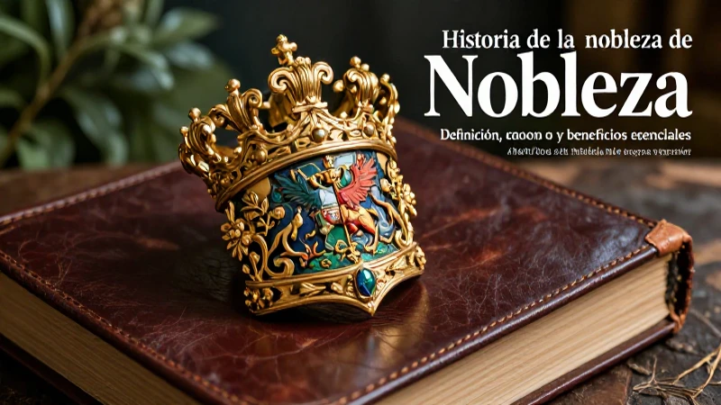Nobleza: Definición, concepto y beneficios esenciales 3 Escudo real en libro antiguo para una revista educativa