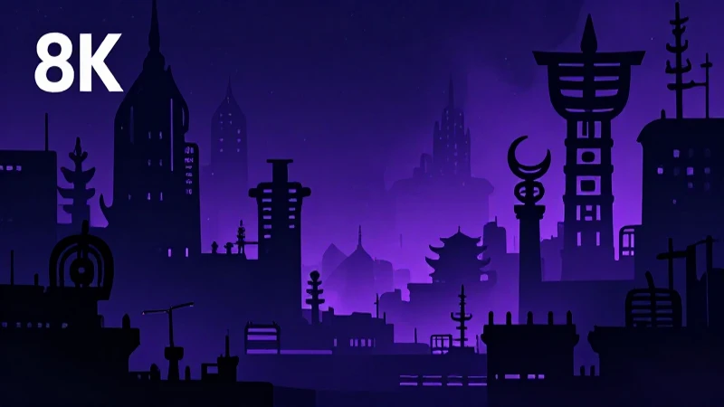 Noche: Definición y concepto que debes conocer hoy 4 Mística ilustración de ciudad nocturna de alto contraste