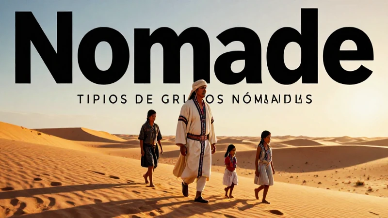 Nomade: significados, características y conceptos clave 4 Nomade: Tipos y conceptos de grupos nómadas