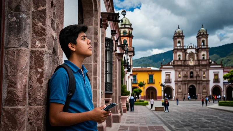 Estudiante mexicano visita pueblo histórico