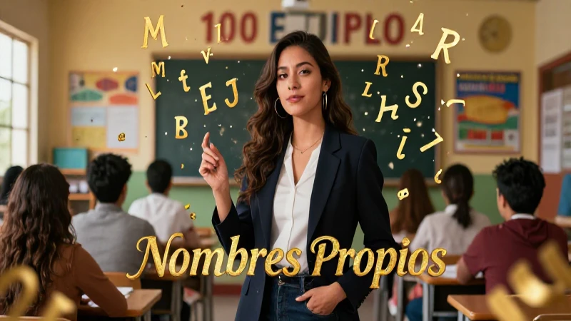 Portada educativa sobre gramática de nombres propios