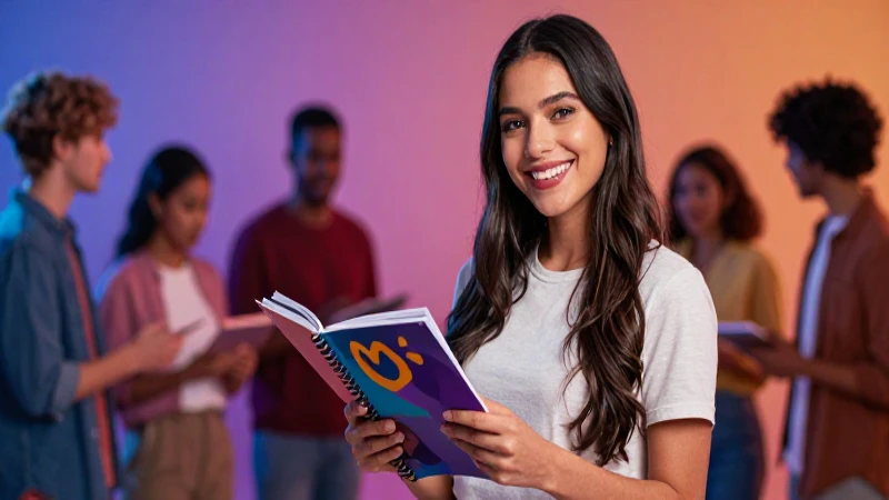Educador mexicano con cuaderno y sonrisa