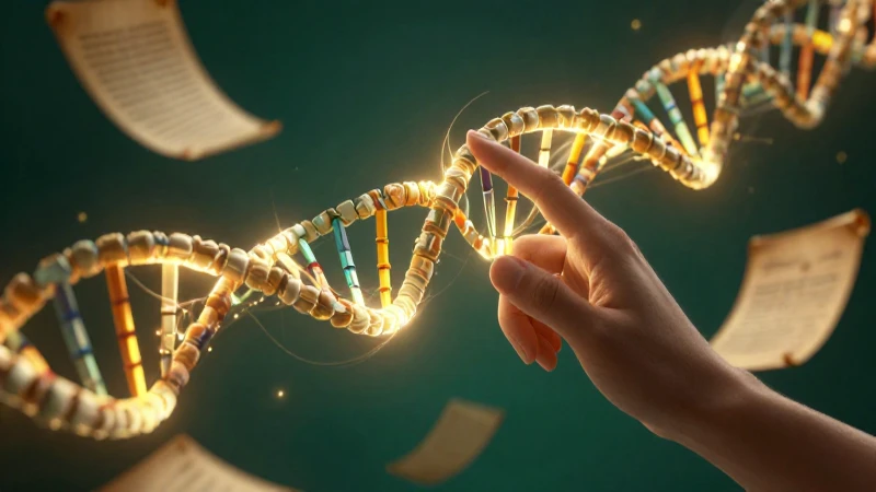 Nomenclatura: qué es, orígenes y concepto explicado 6 Mano toca ADN con iluminación dramática