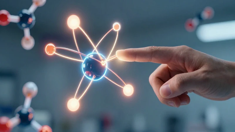 Estructura molecular dinámica, mano señalando